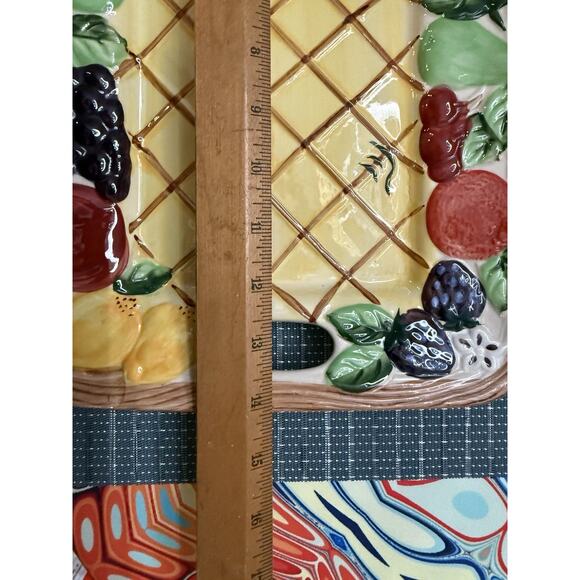 Vintage Canister Set Fruit Gourmet Home 3 Pc Retro Boho Rockabilly Food Seal 70s - Picture 10 of 11